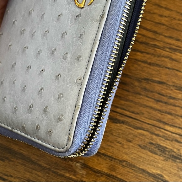 Gucci GG Marmont Ostrich Leather All Around Zippy Wallet W/Dustbag - Picture 11 of 16